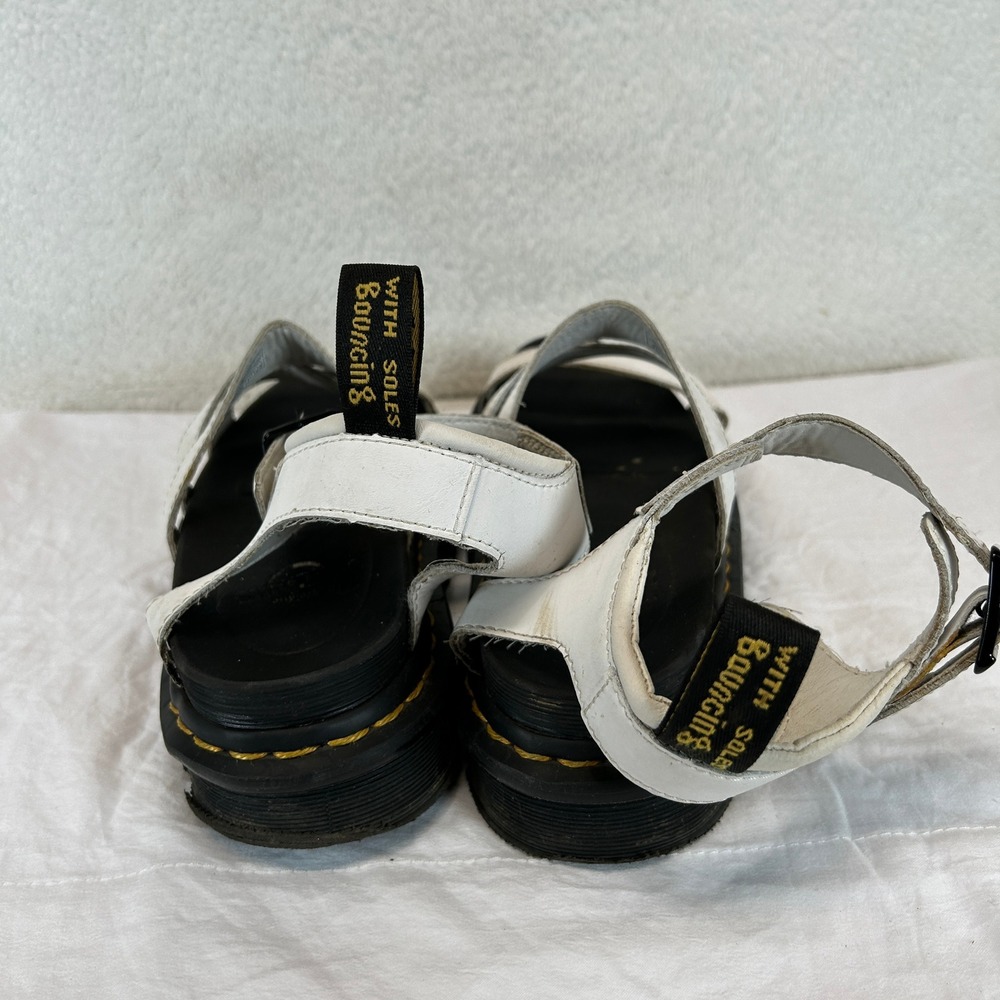 Dr. Martens Blaire White Hydro Leather Platform Gladiator Sandals Womens 6 - Picture 4 of 16